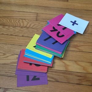 Colorful Large Double Sided Number Flashcards Set